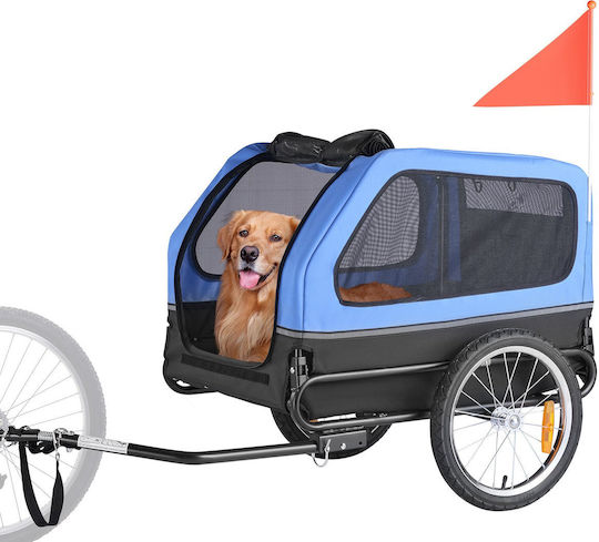 Vevor Fahrradanhänger für Hunde bis 40kg Blau