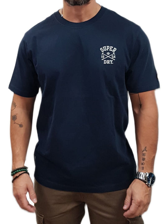 Superdry Tricou Enamel Green, Blue