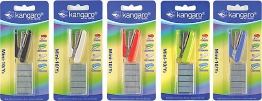 Kangaro Büroklammern Mini-10/y2 Heftgerät Συρράπτει Έως 10 Φύλλα Blister Μείγμα Χρωμάτων