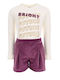 Kinderbekleidungssets mit Shorts Winter 2Stücke Weiß-Lila Bright Future