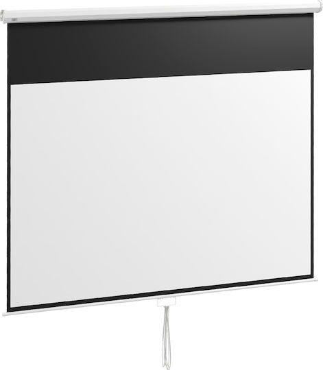 HomCom Οθόνη Προβολής Projector Οροφής με Λόγο Εικόνας 16:9 / 120"
