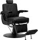 Barber Equipment Καρέκλα Κουρείου Μαύρη με Ρυθμιζόμενο Ύψος και Υδραυλική Ανύψωση