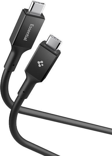 Spigen USB 2.0 Kabel USB-C männlich - USB-C 100W PD Schwarz 1,2m
