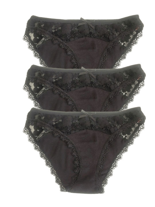Namaldi Βαμβακερά Women's Slip 3Pack with Lace ...