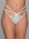 High-waisted Women's String with Lace Ivory Coast