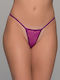 Women's String with Lace Magenta