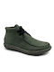 Leather Women's Ankle Boots Khaki
