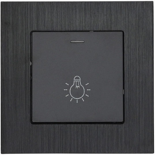 Evripos Led Lighting Push Button 230v Metal Black Bassiakos