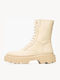 Leder Stiefeletten Damen Beige