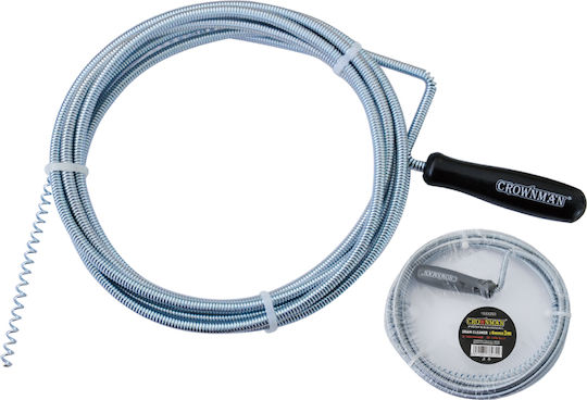 Crownman Steel Drain Unblockers 5m with Maximum Unclogging Thickness 9mm