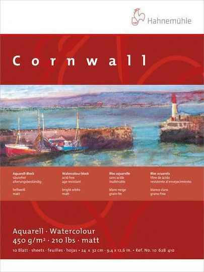 Hahnemuhle Watercolour Pad Cornwall 10 Sheets 24x32cm 450gr Matt