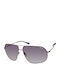 Kenneth Cole Men's Sunglasses with Silver Metal Frame and Gray Gradient Lens S0388311