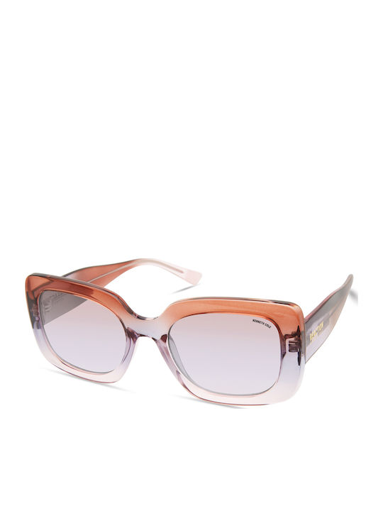 Kenneth Cole Women's Sunglasses with Multicolour Plastic Frame and Pink Gradient Lens