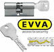 EVVA Κύλινδρος Κλειδαριάς Ασφαλείας 100mm (30-70) με Πόμολο και 4 Κλειδιά