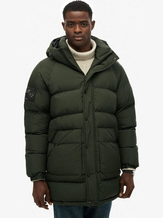 Superdry Χειμωνιάτικο Μπουφάν Puffer Λαδι, Oliv...