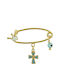 Kiriakos Gofas Child Safety Pin Newborn made of Gold Plated Silver