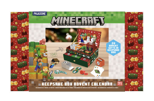 Paladone Адвент календар с кутия за спомени за 24 дни Minecraft