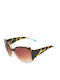 Guess Damen Sonnenbrille mit Braun Schildkröte Kunststoff Gestell und Braun Verlaufsfarbe Linse