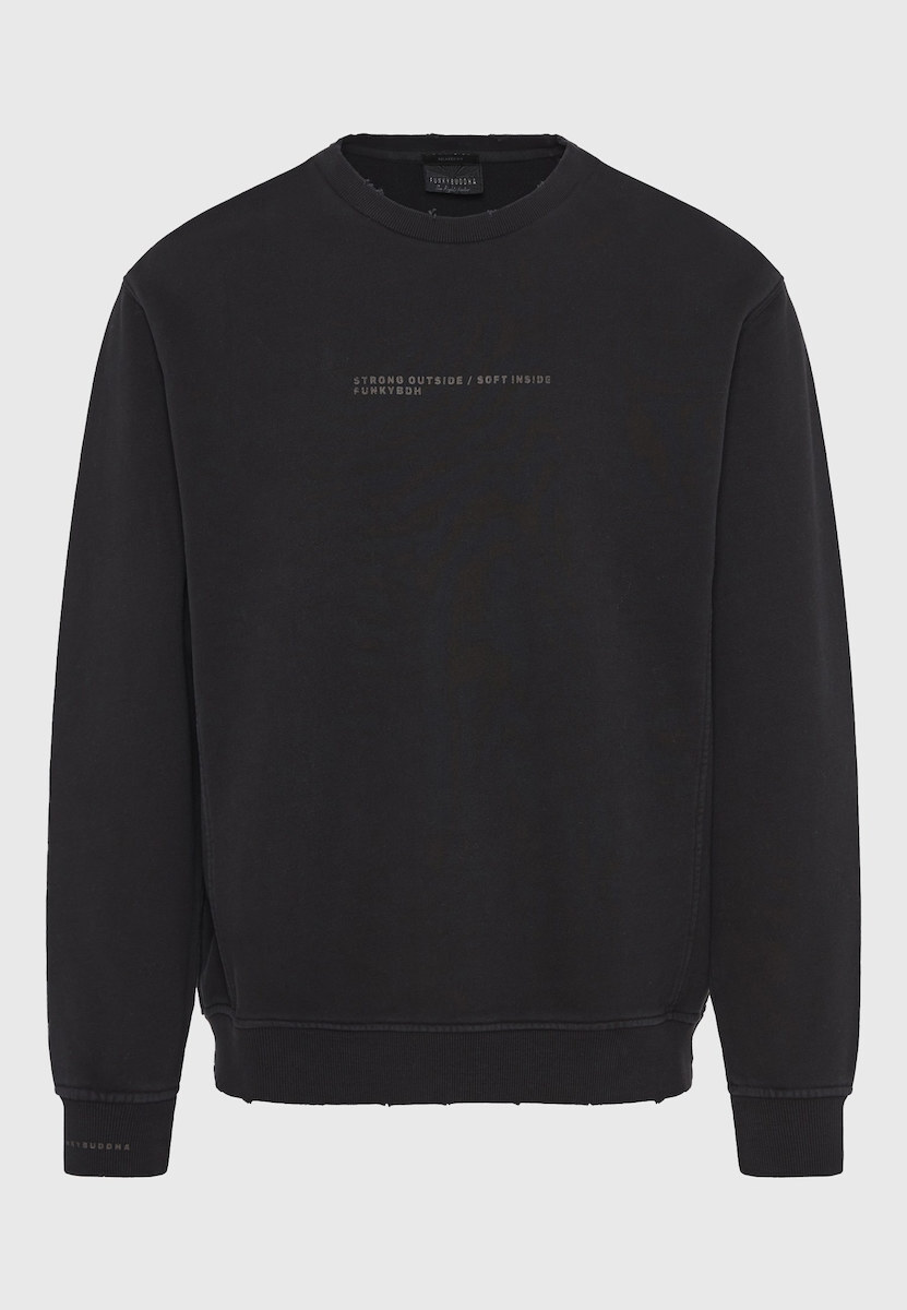 Funky Buddha Hanorac cu Glugă Gri FBM012-066-06-ANTHRACITE