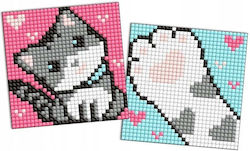 Ideyka Diamond Mosaic Magnet 9x9 Cm Kids Gray Fluffy 2 Pcs