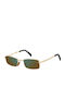 David Beckham Men's Sunglasses with Gold Metal Frame and Green Lens