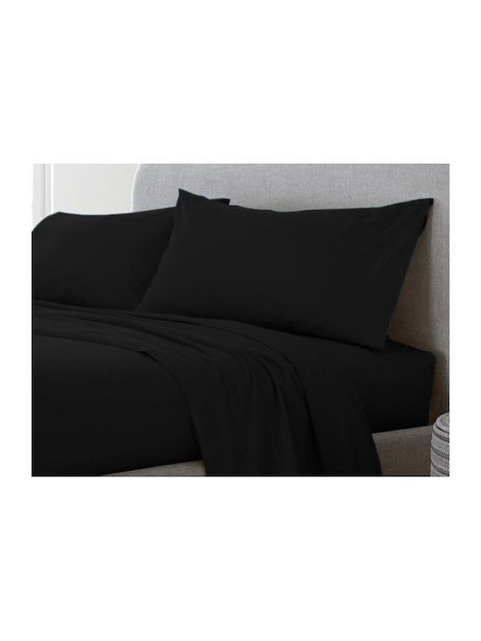 Duvet Cover Cotton Double 200x240 Black