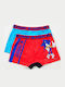 Superheroes Set of Kids' Boxers Light Blue-Red 2pcs
