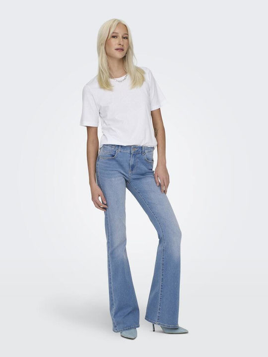 Women's Jean Trousers Flared Light Blue - Blue