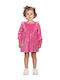 Children's Dress Long Sleeve Velvet Pink