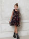 Children's Dress Floral Bordeaux