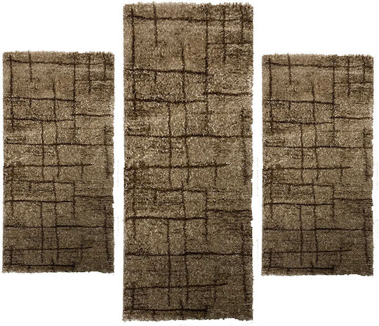 Jasmine Js Bedroom Rug Sets Camel Brown JS-842-Camel-Brown Set 3 Pieces