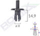 Fixing Clips Audi Mercedes Opel 8x14.9mm Black Set 10 Pcs Romix C70310