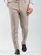 Ανδρικό Παντελόνι Ελαστικό Slim Fit Μπεζ