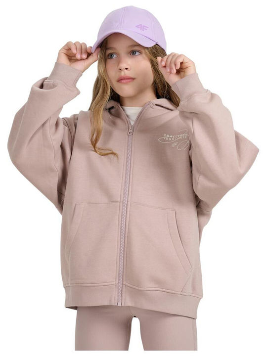 4F Cardigan pentru copii De bumbac cu Glugă Bej