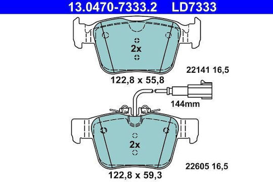 Ate Brake Pad Set Disc Brake 13.0470-7333.2