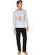 Comfort Men's Winter Pajamas Set Gray