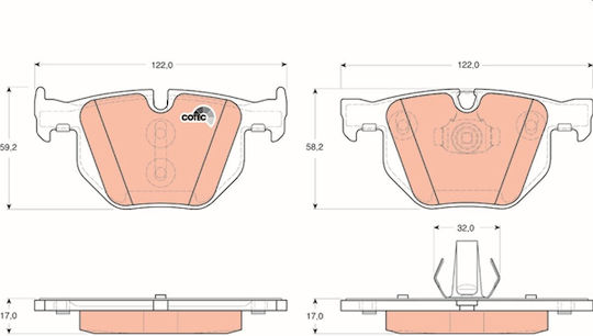 Trw Brake Pad Set Disc Brake Gdb1730