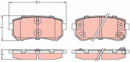 Trw Gdb3421 Brake Pad Set Disc Brake