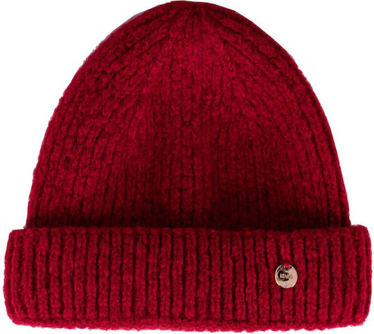 Beanie Frauen Beanie Gestrickt in Rot Farbe