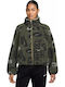 Sportliche Kurze Damen Strickjacke Grün