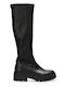 Damenstiefel mit Mittelhohem Absatz Schwarz