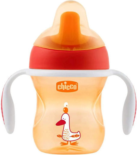 Chicco Чаша за обучение Пластмаса с дръжки Оранжев за 6m+м+ 200мл