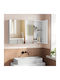 Vasagle Bathroom Mirror made of Particle Board with Shelf & Cabinet 90x15cm White