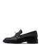 Leder Damen Mokassins in Schwarz Farbe