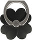 Ring-Halter Blumen Schwarz