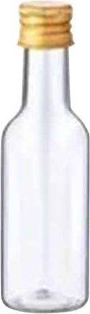 Lid Bottle Water Glass with Screw Cap Gold 50ml