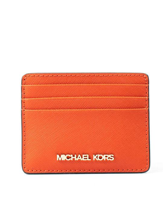 Michael Kors Малък Дамско Портмоне Карти Оранжев