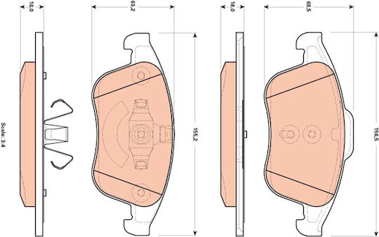 Trw Brake Pad Set Disc Brake Gdb1896