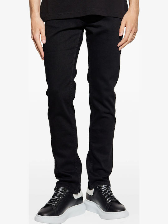 Milano Ανδρικό Παντελόνι Τζιν με Slim Εφαρμογή Black
