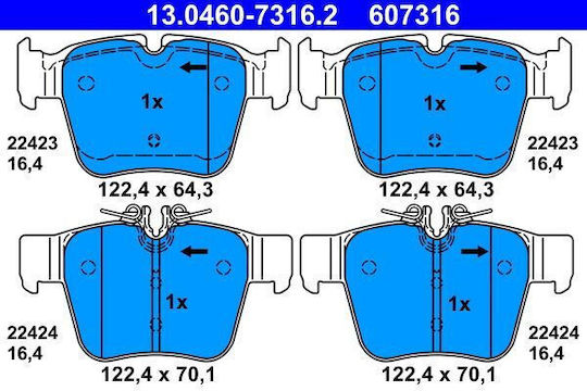 Ate Set Plăcuțe de Frână Disc Frână 13.0460-7316.2